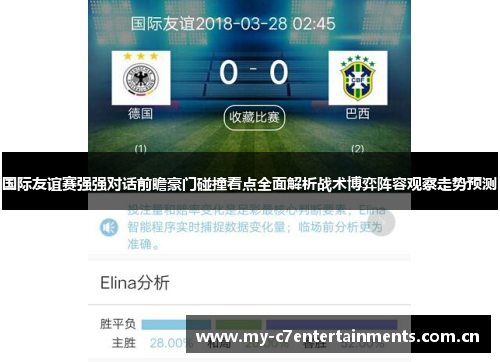 国际友谊赛强强对话前瞻豪门碰撞看点全面解析战术博弈阵容观察走势预测